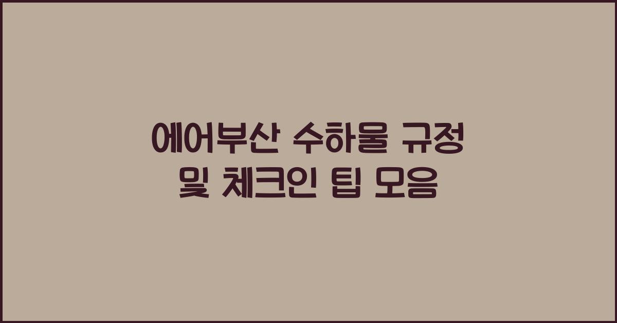에어부산 수하물