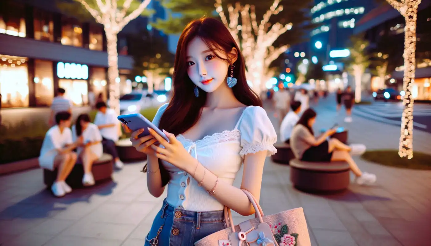 아이폰-16-한국-출시일-알아보는-여성의-모습