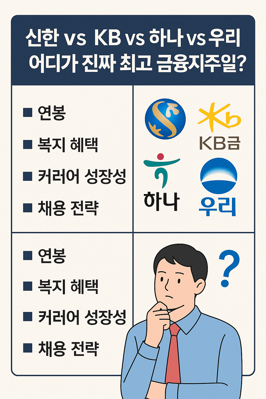 신한 vs KB vs 하나 vs 우리
