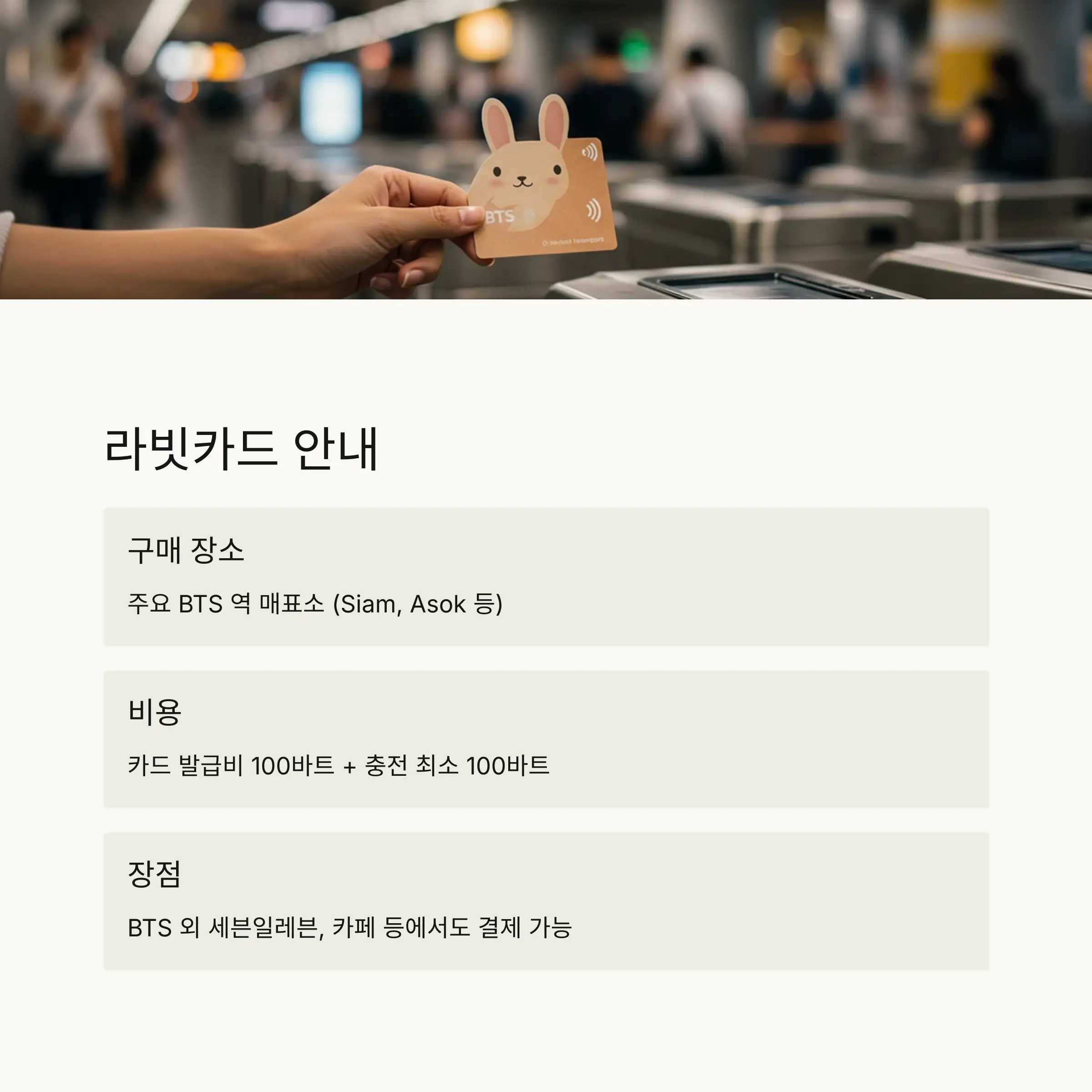 승차권 삽입 및 탑승 방법