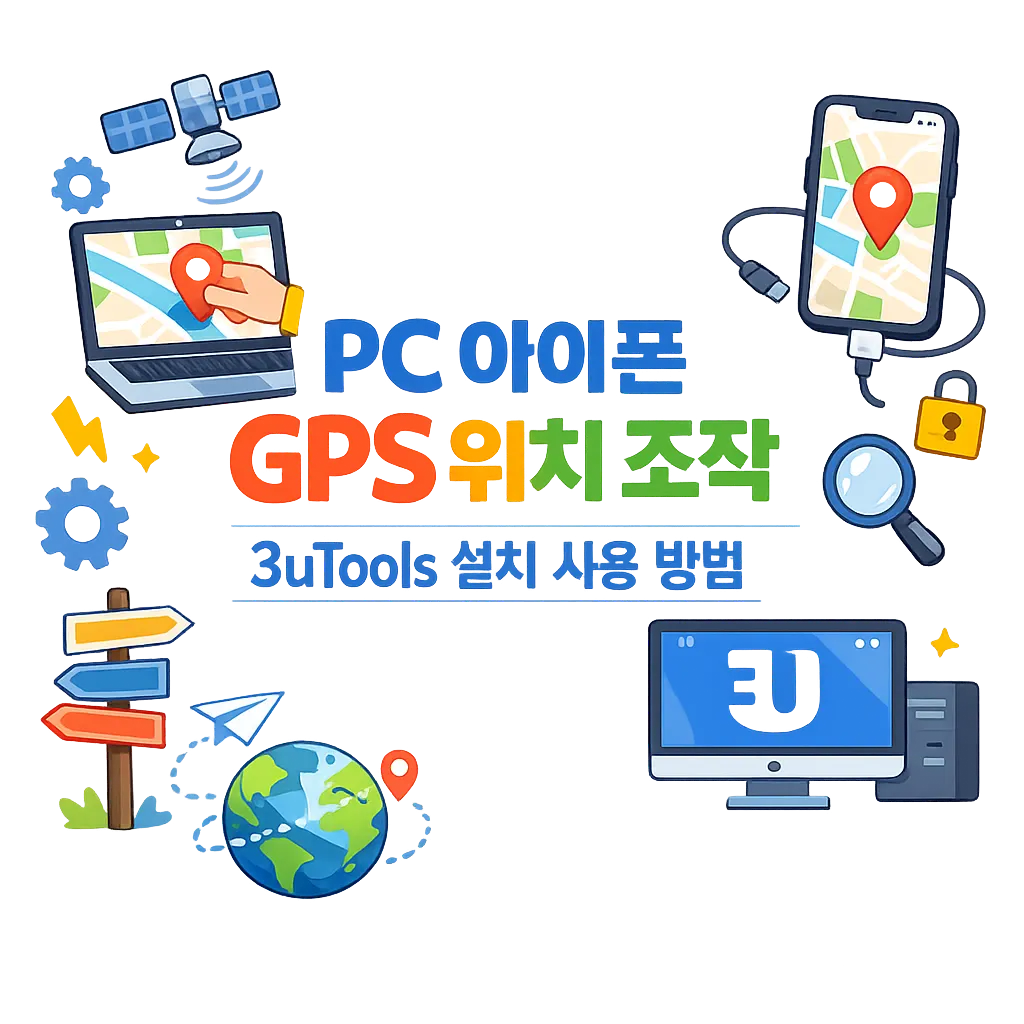 PC 아이폰 GPS 위치 조작 3uTools 설치 사용 방법