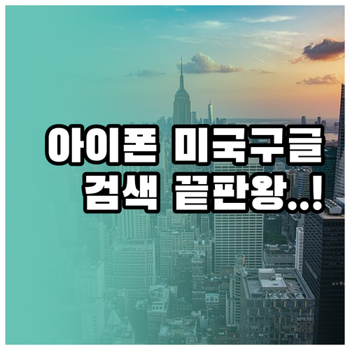 아이폰에서 미국 구글로 검색하는 확실..