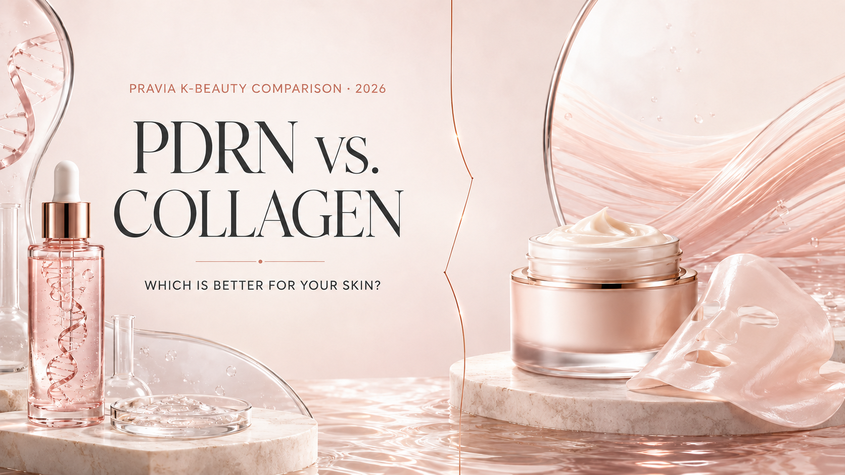 PDRN vs collagen skincare comparison for Korean beauty in 2026
