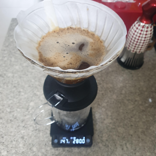 하리오 스위치를 이용한 커피 추출 레시피: feat. 테츠 카츠야_침출시키기