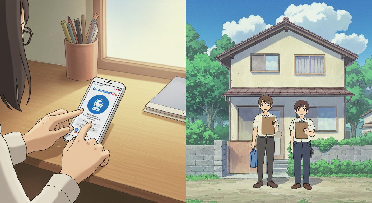 앱을 통한 조사와 현장 방문이 병행되는 주민등록 사실조사 방식