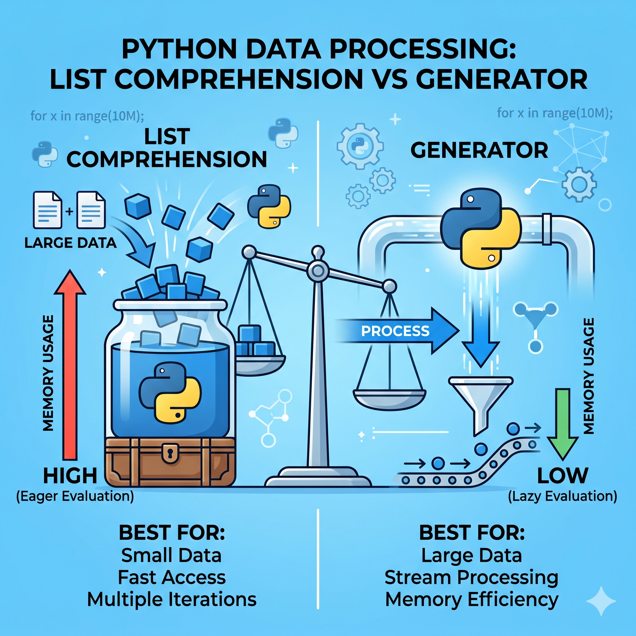 List Comprehension vs Generator