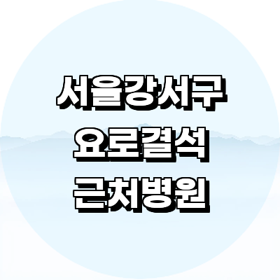 서울 강서구 요로결석 병원