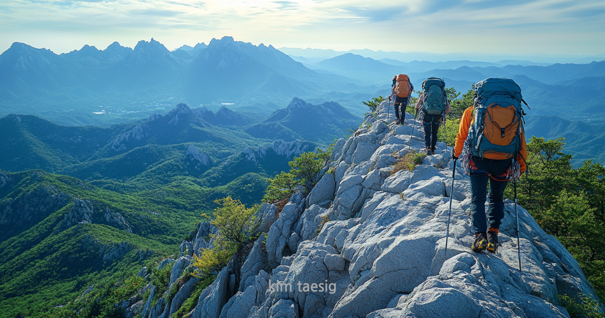 가야산 등산 모습