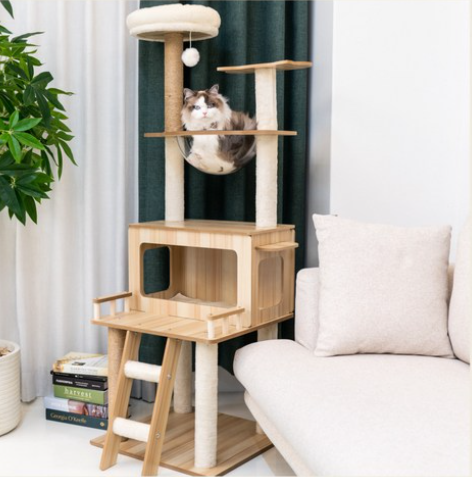 [냥이한테이쁨받자] 우드 6단 캣타워