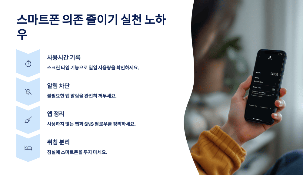 스마트폰 의존 줄이기 실천 노하우