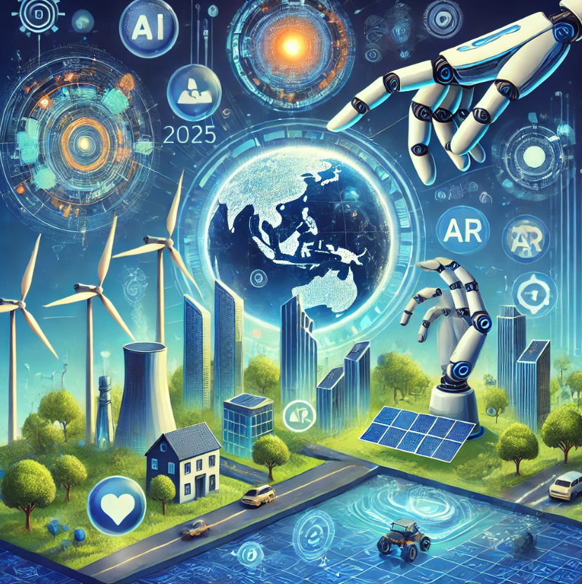 2025년 전 세계 기술 동향과 영향: AI, AR, 지속 가능한 기술