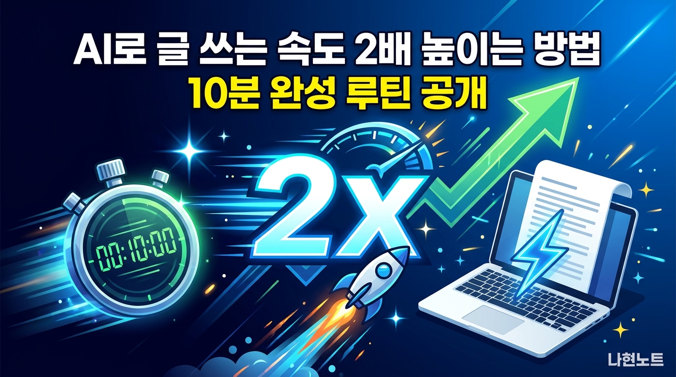 AI로 글 쓰는 속도 2배 높이는 방법