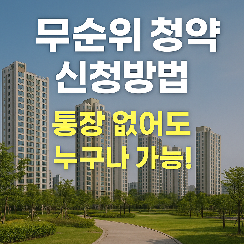 무순위 청약 신청방법 총정리 – 2025 줍줍 놓치면 손해!