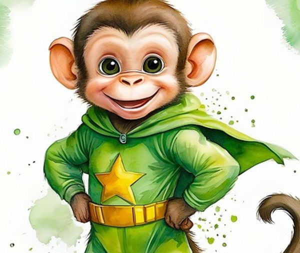 AI가 생성한 이비지 원숭이