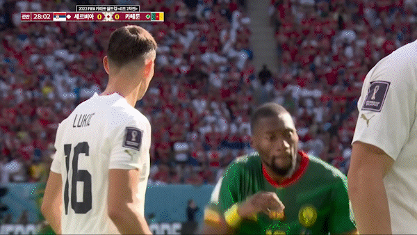 전반 28분 선취골 넣는 카메룬