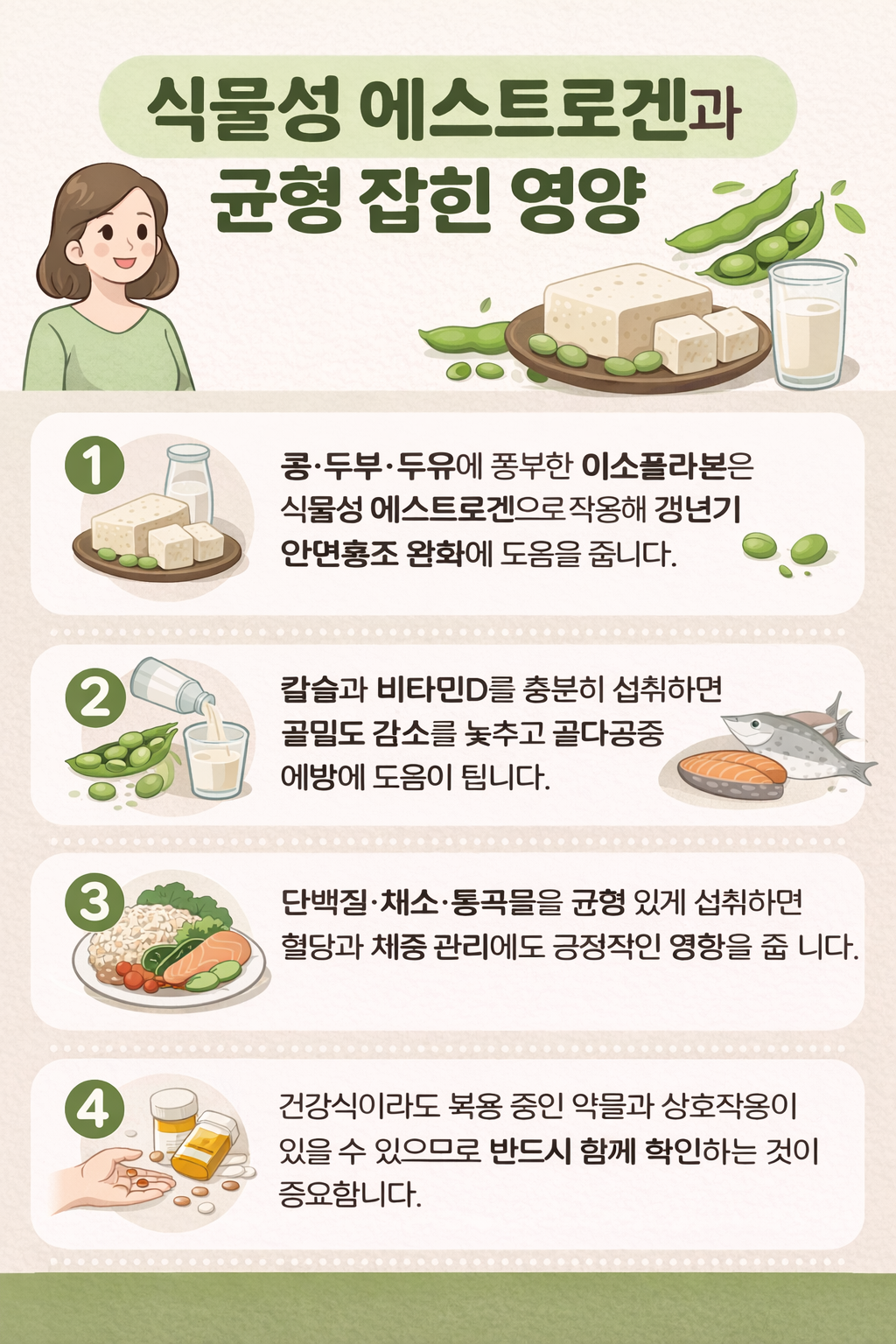 식물성 에스트로겐과 균형잡힌 영양