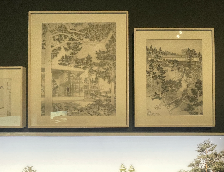 프레드 올센을 위한 숲 속 파빌리온 스케치