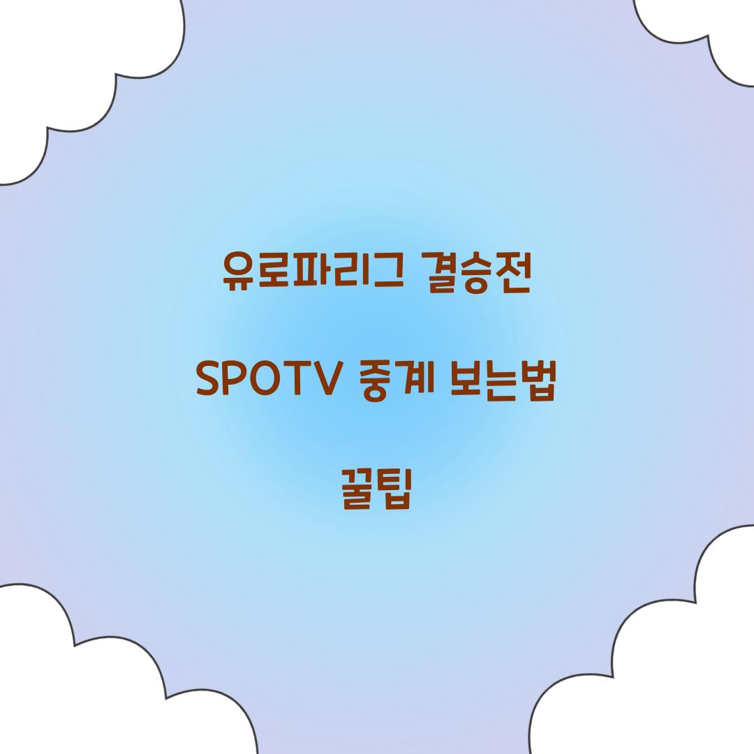 유로파리그 결승전 SPOTV 중계 보는법