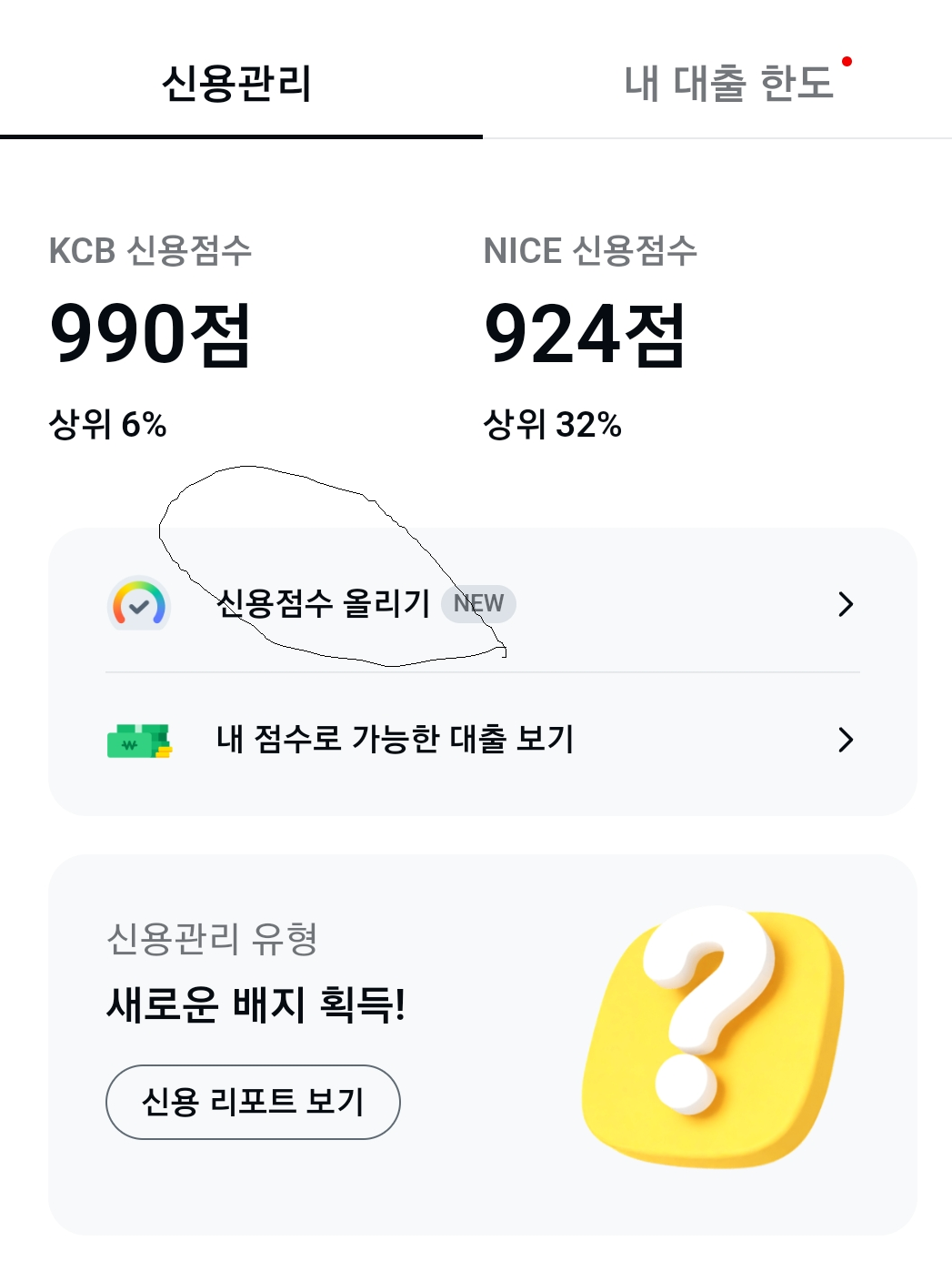 신용등급 조회