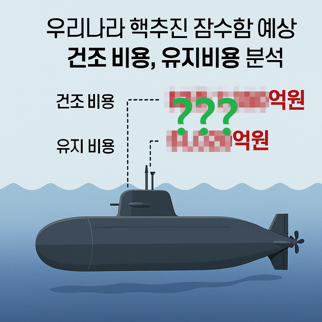 우리나라 핵추진 잠수함 예상 건조 비용, 유지비용 분석