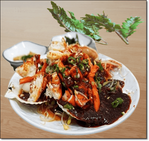 제피 잎과 게요리