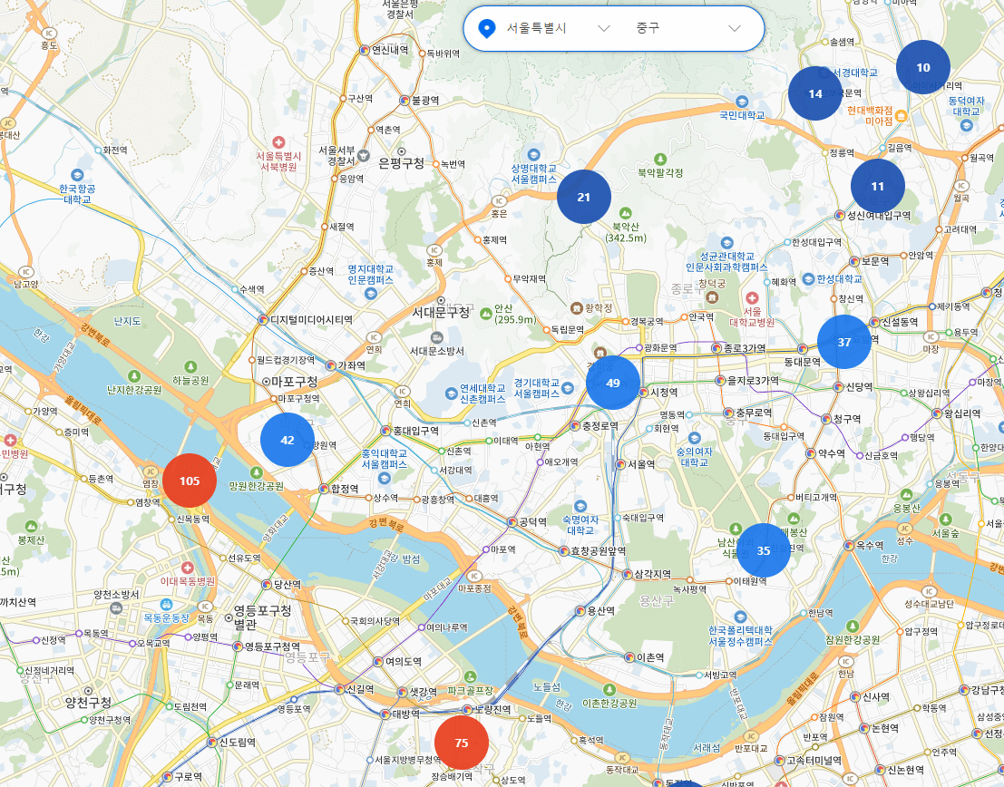 공유누리-무료개방주차장-지도