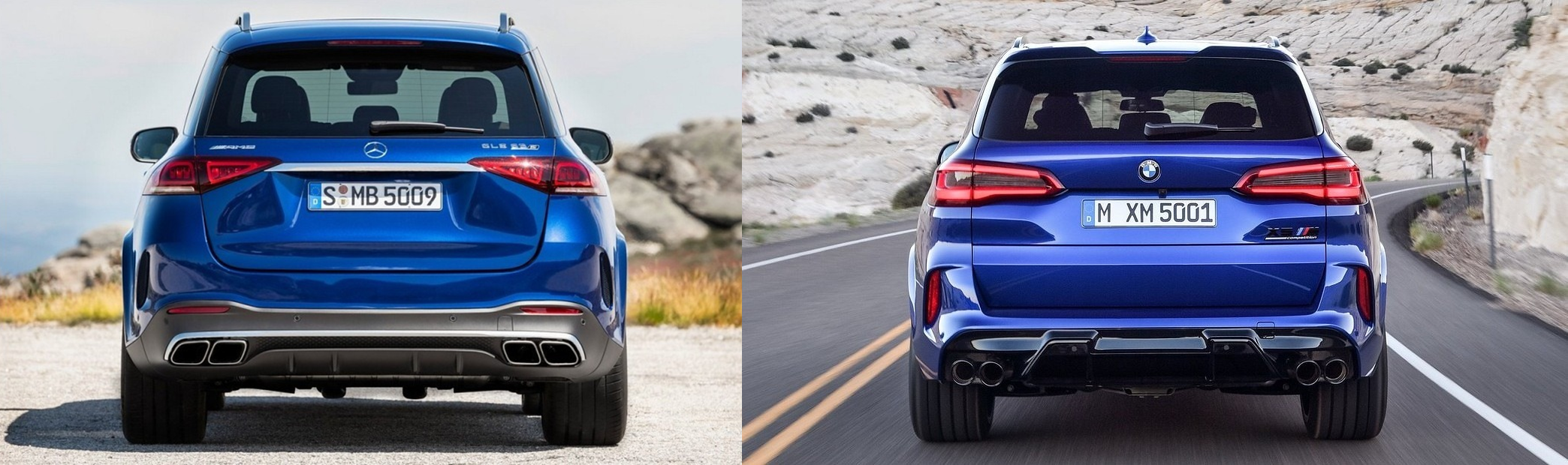 벤츠 GLE 53 AMG, BMW X5 M