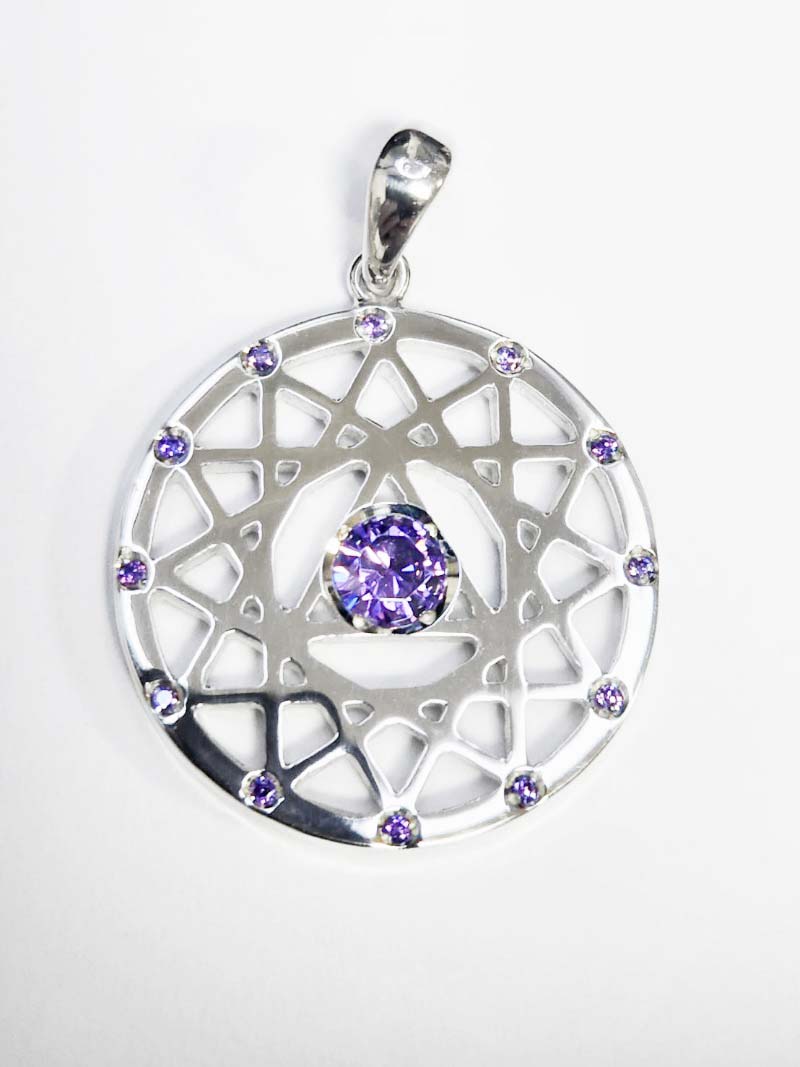 12각목걸이-자수정