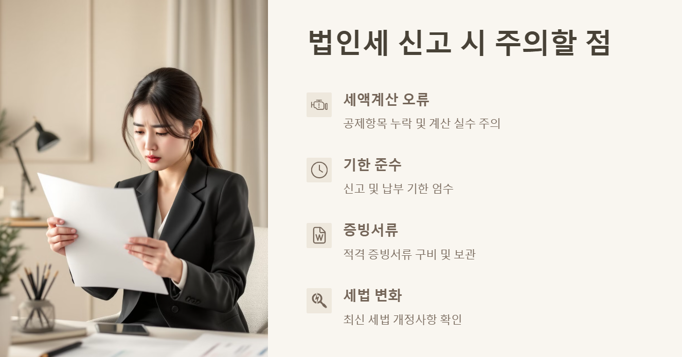 법인세 신고 시 주의할 점