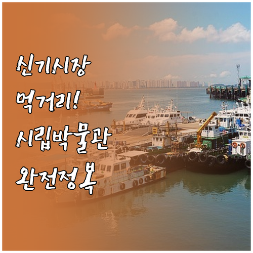 미추홀구 신기시장 먹거리와 인천시립박..