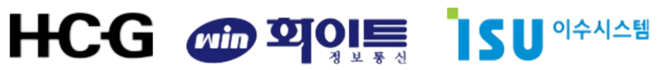 HCG, 화이트정보통신, 이수시스템 등 다우오피스 엔터프라이즈를 사용하는 기업 로고가 나열된 고객사 레퍼런스 이미지