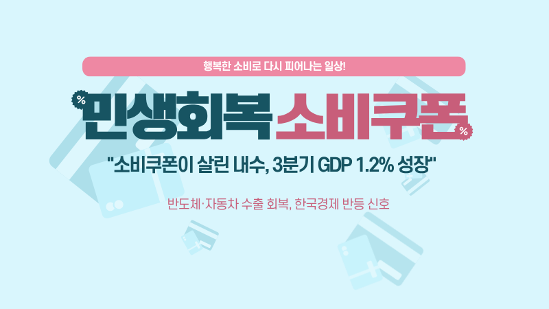 2025년 3분기 한국경제, 소비쿠폰 효과로 1.2% 성장