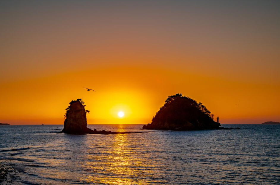 꽃지해수욕장의 일몰