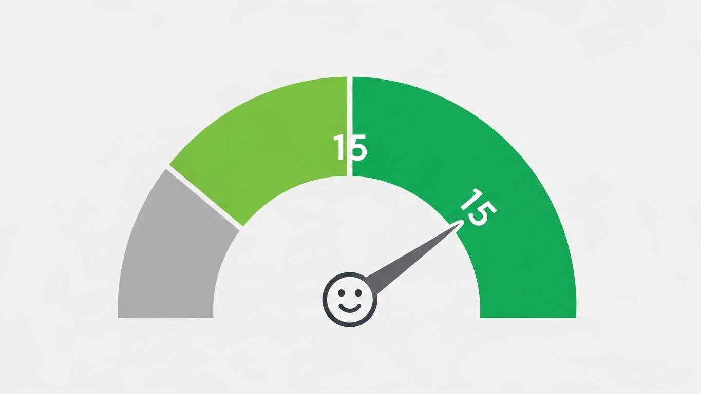 환급금을 받기 위해 지켜야 할 최소 이용 횟수 15회를 달성했음을 시각적으로 보여주는 그래픽
