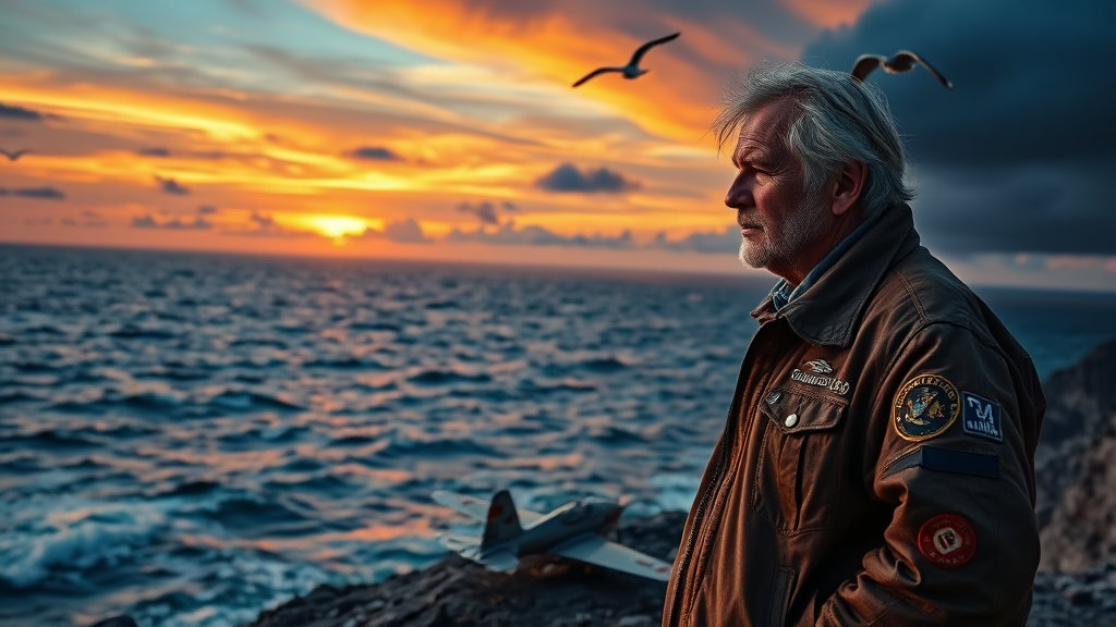 은퇴 파일럿의 고독한 여정을 담은 감성 영화 장면