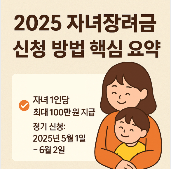 2025 자녀장려금 신청 방법 핵심 요약