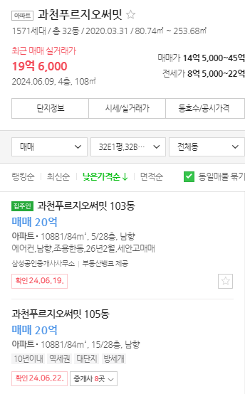매물가격