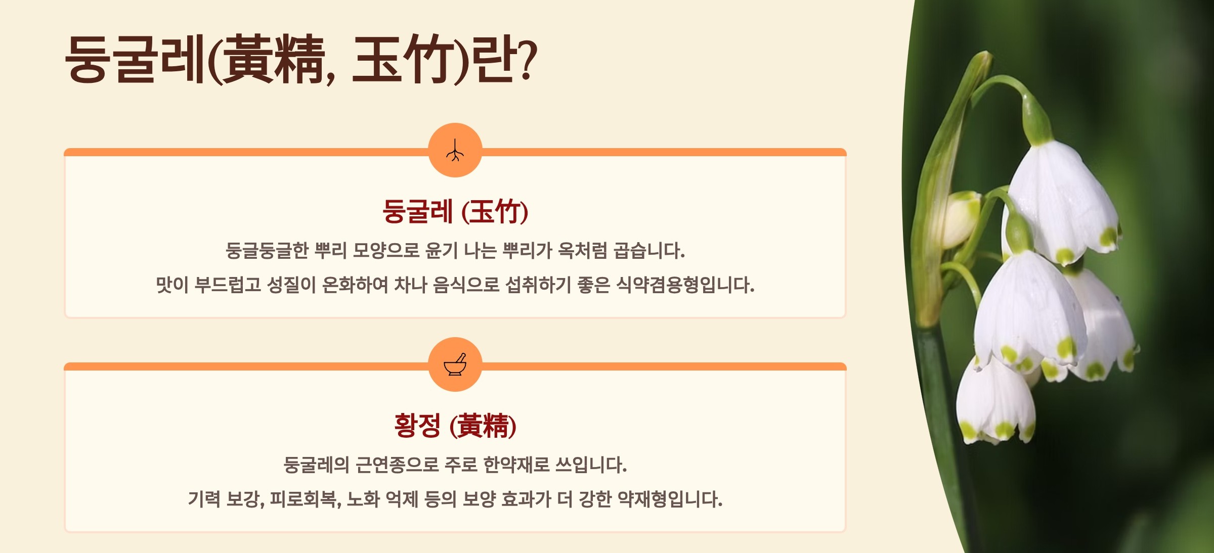 둥굴레, 황정, 옥죽