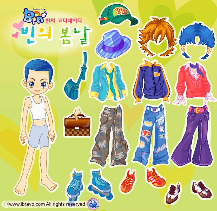 빈의-봄날-코디네이터-옷입히기-플래시게임-시작-화면