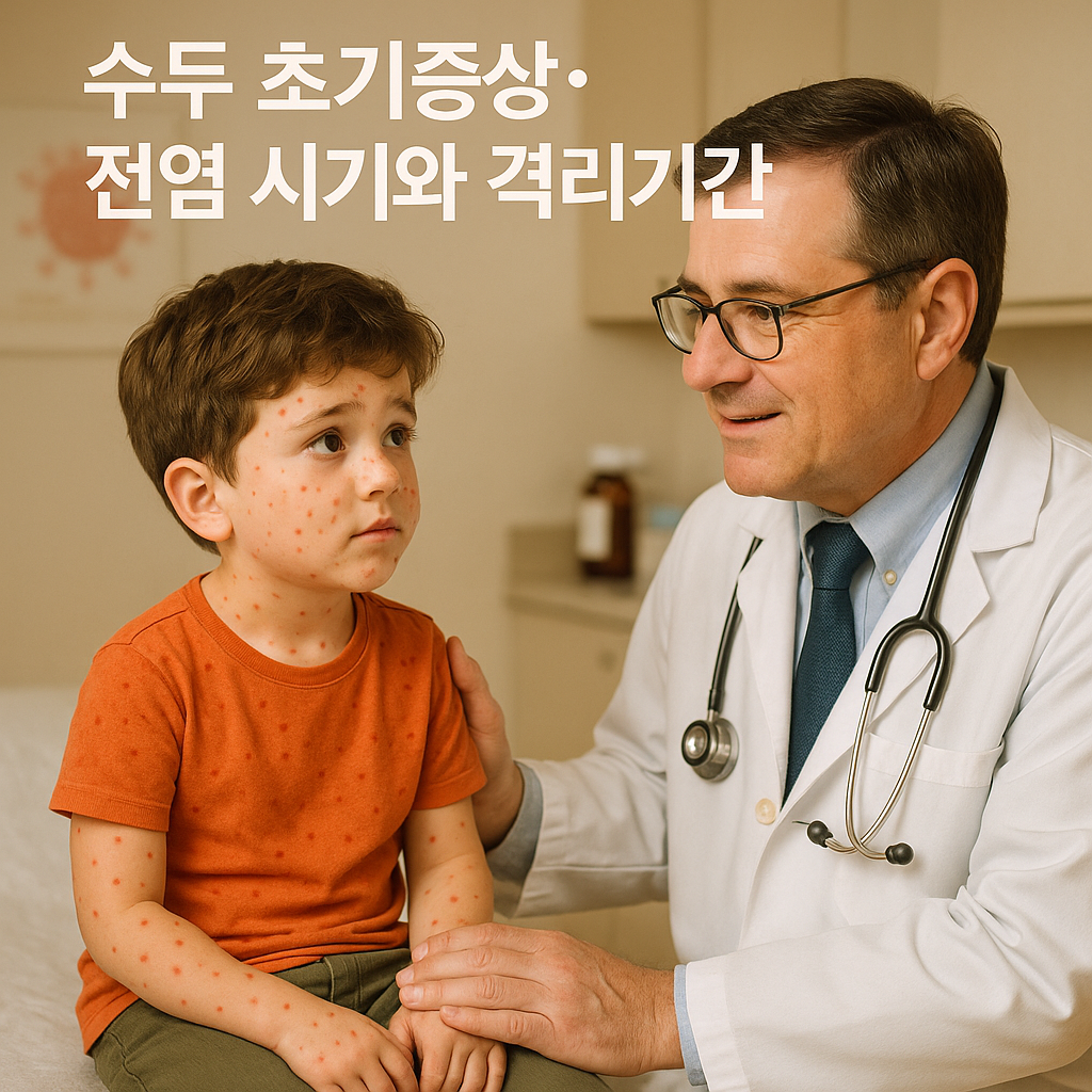 수두 초기증상, 전염시기와 격리 기간 실사형 이미지