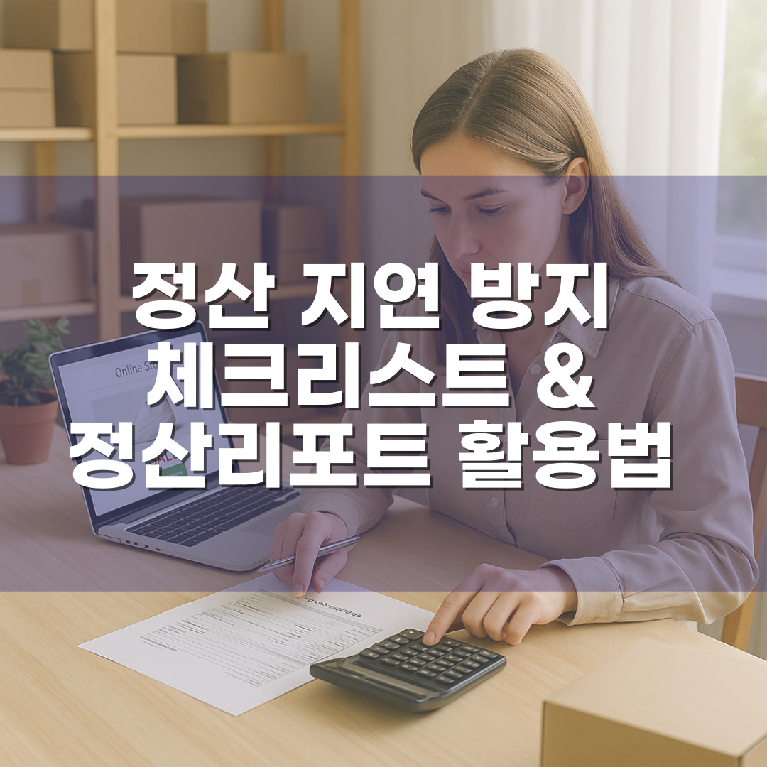 2025 네이버 정산 시스템 변경 – 정산 지연 방지 체크리스트 & 정산리포트 활용법