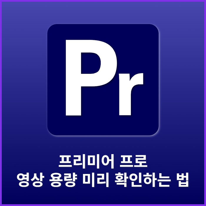 프리미어 프로 내보내기 용량 확인