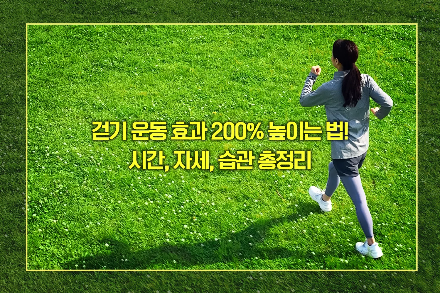걷기 운동 효과, 시간, 자세, 습관