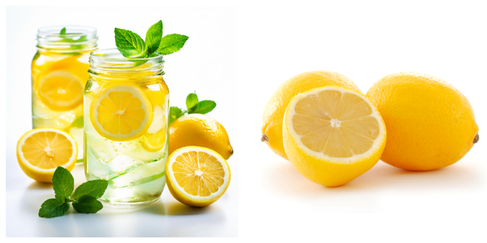 레몬 절단이미지와 음료 이미지