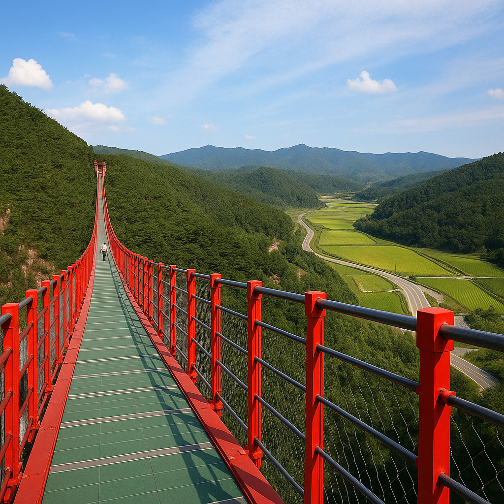 전북 순창 채계산 출렁다리 사진