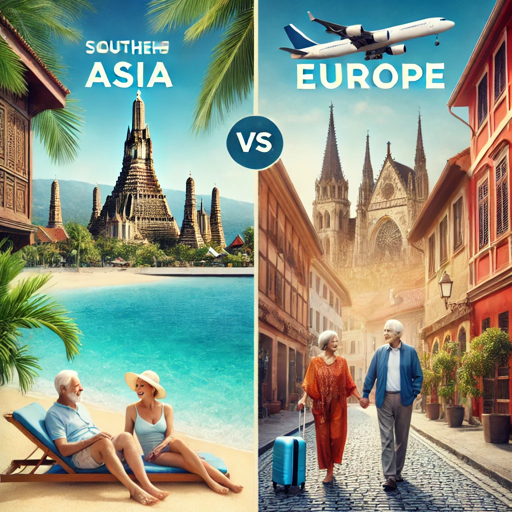 노년층 해외여행, 동남아 vs 유럽
