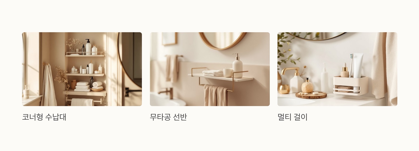 화장실 공간을 두 배로, 정리 아이템