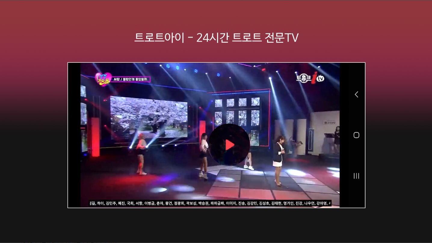 트로트아이TV, 송가인, 임영웅, 영탁, 트로트가수, 행복한 채널 트로트아이