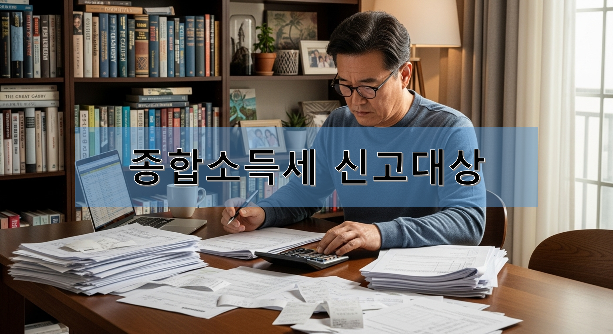 종합소득세를 신고하고 있는 남자