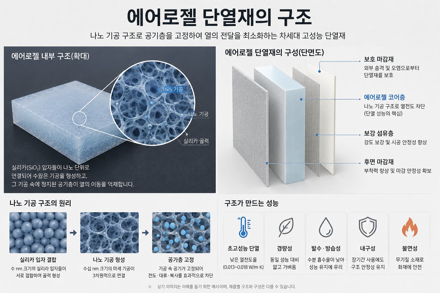 에어로젤 단열재의 구조